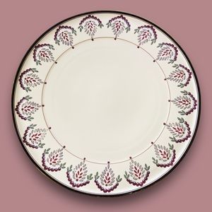 Vintage Christopher Stuart Royal Black 13” Bone China Platter Design M. Paradise